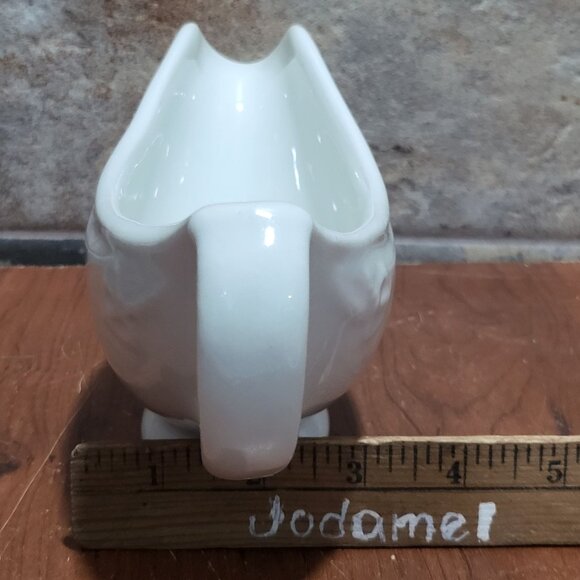 White Gravy Boat Handle Spout Marked Sterling East Liverpool Ohio USA 1930 - Picture 10 of 12